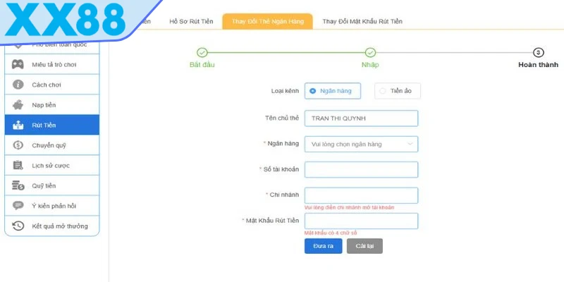 rút tiền XX88